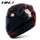 HNJ Men Motorcycle Helmet Women Full Face Helmet Riding Personality Horn Pink Helmet DOT Certification Motorcycle Helmet