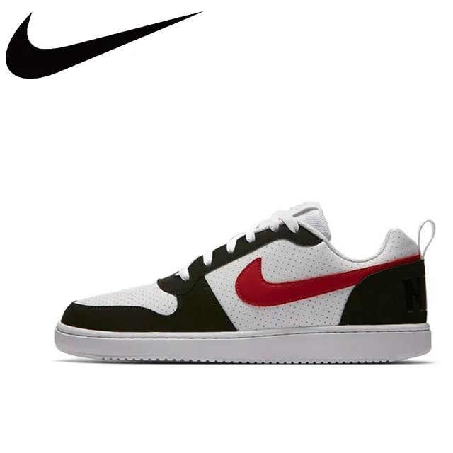 Nike novo tribunal visão 1 sapatos baixos masculinos e femininos tênis de moda casual primavera antiderrapante wearable tênis preto e vermelho
