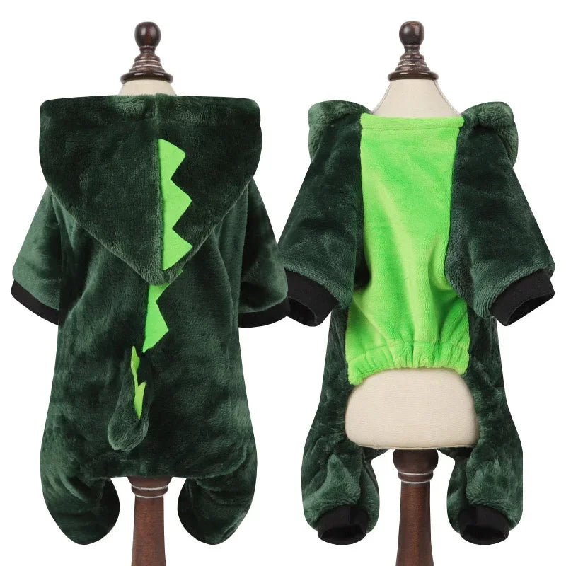 Cute Animal Dog Cat Costume Small Dogs Cat Winter Warm Pet Jumpsuit Pajama for Yorkies Poodle Overalls Puppy Mascotas Clothes