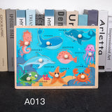 Toddler Wooden Peg 3D Puzzles Kids Toys Alphabet Montessori Education Learning Toys Great Preschool Gift for Girls and Boys
