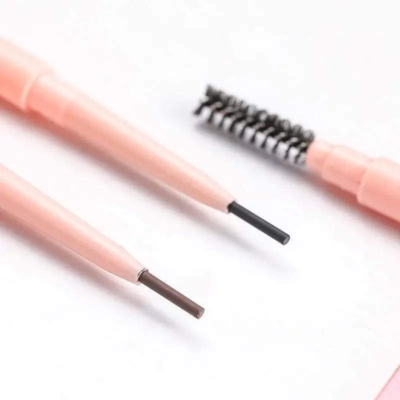 1Pc Ultra Fine Double-Ended Eyebrow Pencil Waterproof Sweat-proof Long Lasting Professional Eye Makeup for Women Wholesale 1.5mm
