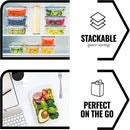 Kitchen Food Contianers Set, Microwave Dishwasher Safe BPA FREE 10pcs 840ML Containers Set With 10stickers and Marker