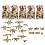 Military Special Forces Action Figure Building Blocks Ghillie Suit Weapons Sniper SWAT Ghost KSK Police Bandit Boy Toy Gift F029