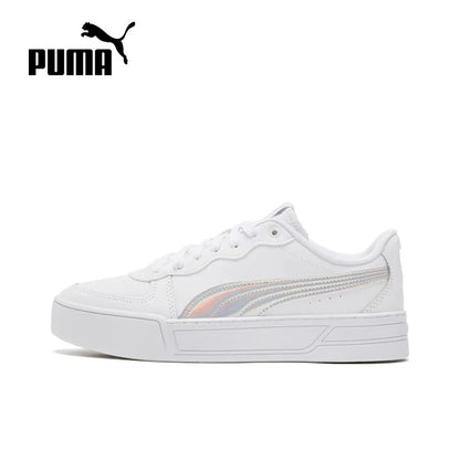 Puma Skye Men's and Women's Boarding Shoes Skateboarding Shoes Unisex Platinum Sneakers 385004-02