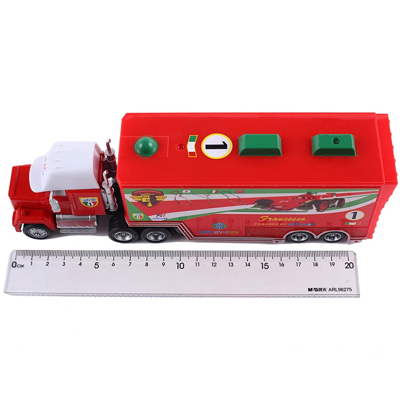 Disney Pixar Cars 2 3 Juguetes Rayo McQueen Camión Jackson Storm Tío Mack 1:55 Camión de fundición Modelo de remolque Niño niños Regalo