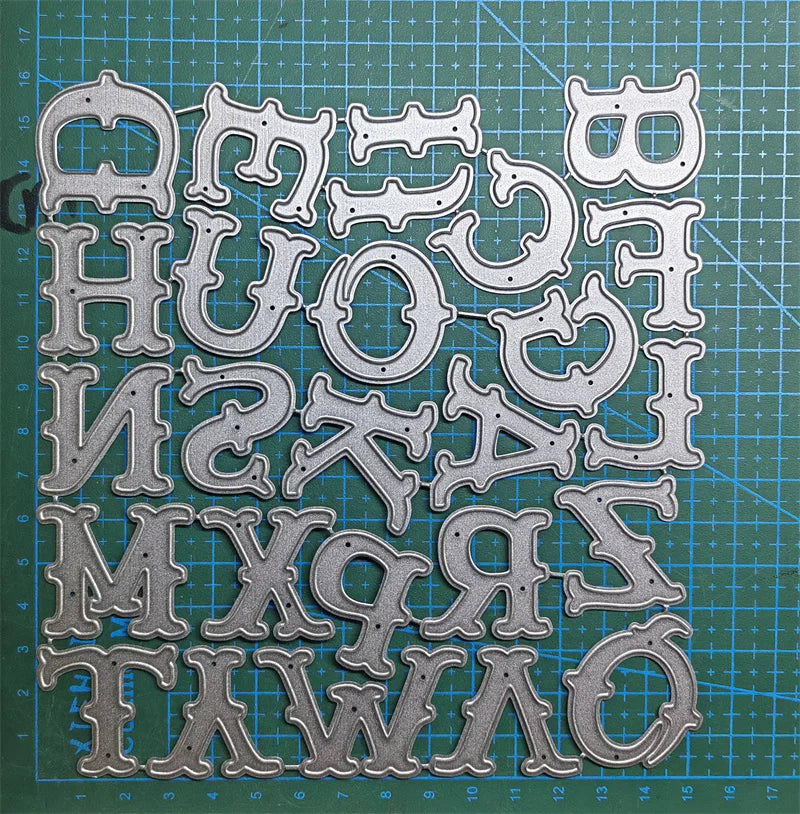 Letter Metal Cutting Dies Stencil Template Die Cut Scrapbooking Embossing Dies Art Decoration Craft Knife Mold