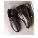 Hot Sale Men Genuine Leather Casual Shoes Soft Sole Lace-up Luxury Brand Middle-aged Old Man Dad Lightweight Loafers Shoes