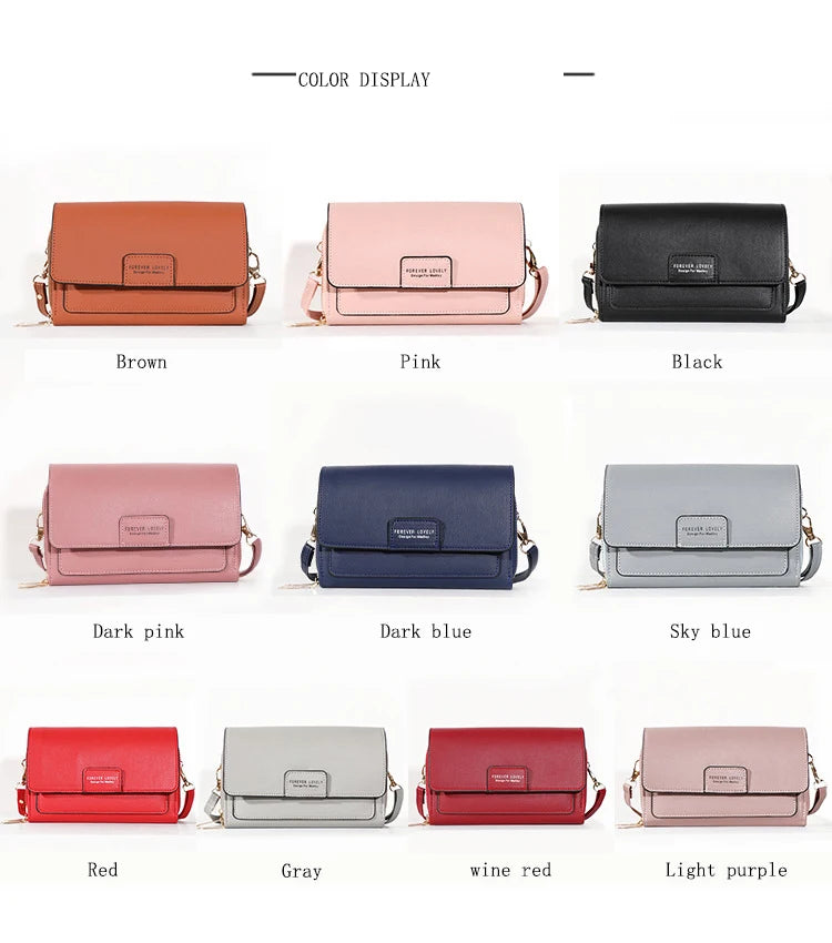 Nuevos bolsos de piel sintética para mujer, multifuncionales, de gran capacidad, tipo bandolera, a la moda, para teléfono