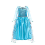 Snow Queen Elsa Dresses for Girls Costumes Kids Cosplay Halloween Princess Children Gowns Clothing Party Dresses Outfits 2-10Yrs