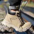 Steel Toe Boots for Men Lightweight Slip Resistant Construction Work Boots Indestructible Men's Safety Shoes Outdoor Boots