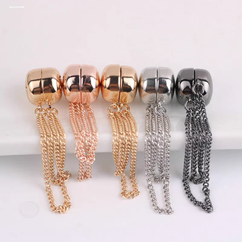 DIY Sewing Supplies Hooks Chain Magnetic Buckle Exquisite Brooch Buckles Roll Up Pants Legs Alloy Change Shorts Trouser Legs