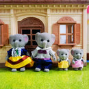 Dollhouse Miniatures Pretend Play for Girl, Easter Bunny, Family Forest Animais, Coelho, Urso, Rena, Acessórios Presente, Escala 1:12