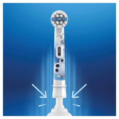 Recambio de cabezales de repuesto para cepillo de dientes eléctrico Oral B EB10 Kids, con cerdas suaves y cabezal redondo pequeño, ideal para limpieza dental de Spiderman y Frozen.