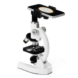 Microscopio óptico monocular 64X-2400X para niños de primaria, ciencias, biología experimental, microscopio digital