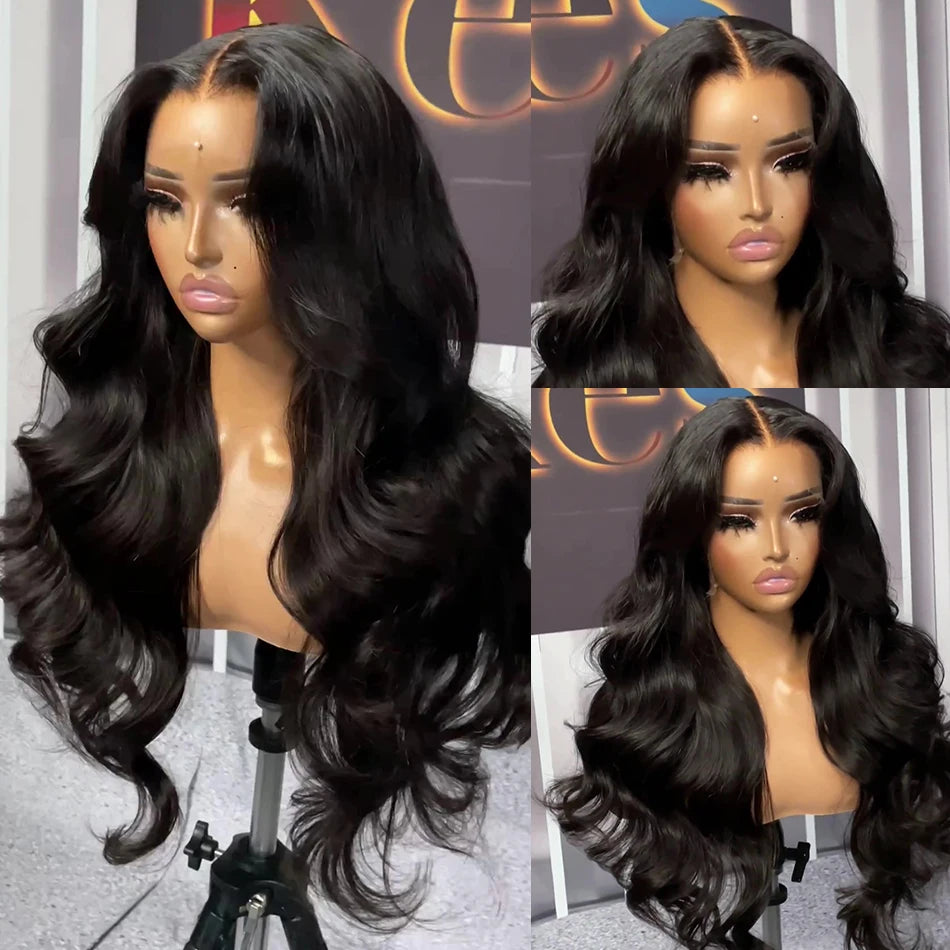 Peruca lace frontal cabelo humano ondulado - alta densidade 250%