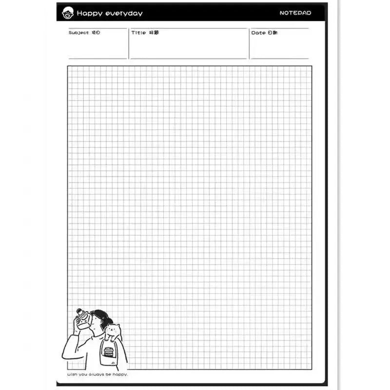 1PC B5 Sticky Note Paper Simple and Tear off Paper Learning Supplies Plan Note Book