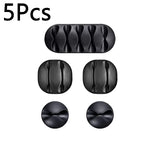 10/1Pcs Self-adhesive Cable Clips Silicone USB Cable Holder Organizer Wire Cord Management Clips for Home Office Desktop Tidy