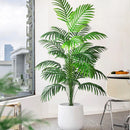 52-125cm/49.2in  Artificial Palm Tree Tropical Fake Plant Green Plastic Palm Leaf Branches Suitable for Home Garden Decoration