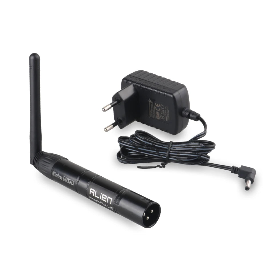 Alien recarregável 2.4g ism sem fio dmx 512 dfi controlador xlr receptor transmissor para discoteca dj festa bar dmx palco par luz