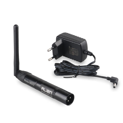 Alien recarregável 2.4g ism sem fio dmx 512 dfi controlador xlr receptor transmissor para discoteca dj festa bar dmx palco par luz