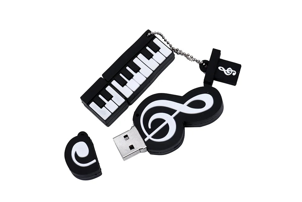 JASTER - Memoria USB de 64 GB con diseño de instrumento musical, diseño de guitarra, violín y violín, resistente al agua, 16 GB y 8 GB