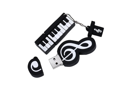 JASTER - Memoria USB de 64 GB con diseño de instrumento musical, diseño de guitarra, violín y violín, resistente al agua, 16 GB y 8 GB