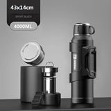 316 Stainless Steel Insulated Thermos Bottle, 1L, 2L, 3L, Outdoor Travel Coffee Mugs, Thermal Vacuum Water Bottle, Thermal Mug