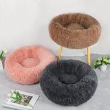 Nido de felpa para mascotas, nido de invierno para gatos, nido para perros, cálido, desmontable y lavable, redondo, nido para gatos, cama para mascotas, decoración Universal de temporada