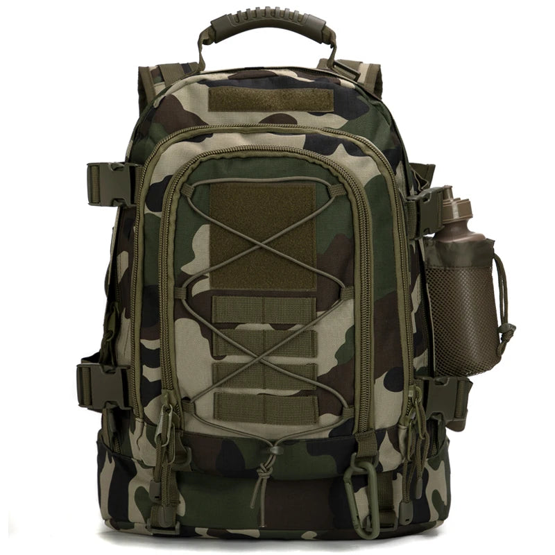65L Outdoor Tactical Backpack Men's Outdoor Hiking Bag Large Capacity Military Army Bags Travelling Camping Rucksack