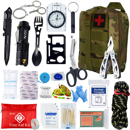 Kit de primeros auxilios táctico para coche, accesorios para supervivencia, equipo de acampada, maletín médico, bolsa EDC de autodefensa ifak