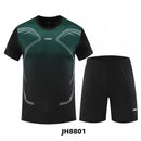 Fitness Clothes Ice Silk Quick Drying T-shirt Suit Men Short Sleeve Running Sportswear Shorts Tracksuit Gym Sports Training Sets