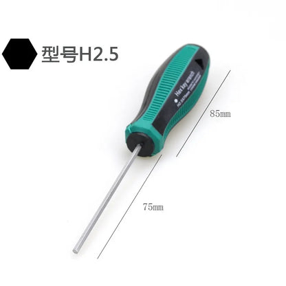 1pcs Tip Hex Socket Screwdriver  Total Length CR-V Non-magnetic Hexagonal Socket Wrench Nut Driver Hand Tool