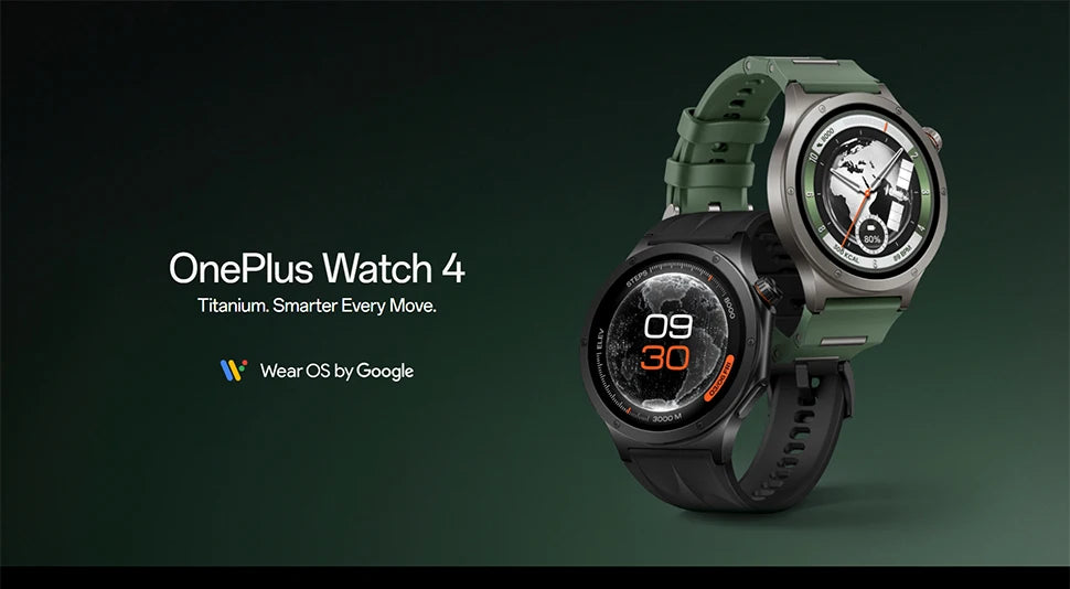 Novo Smartwatch OnePlus Watch 4 (Versão Global) – Tela OLED de 1,5", Snapdragon W5, até 16 dias de bateria, NFC, IP69, Google Assistente e GPS