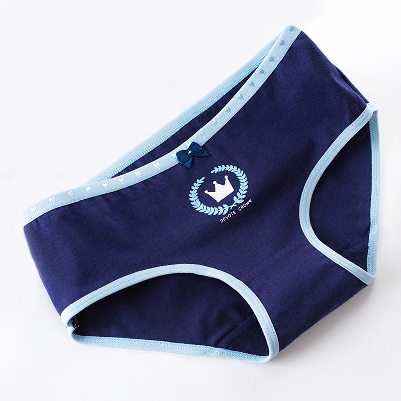 5Pcs Cotton Underwear Women's Panties Plus Size Briefs Girls Calcinha Sexy Lingerie Ladies Panty Print Cartoon Female Underpant
