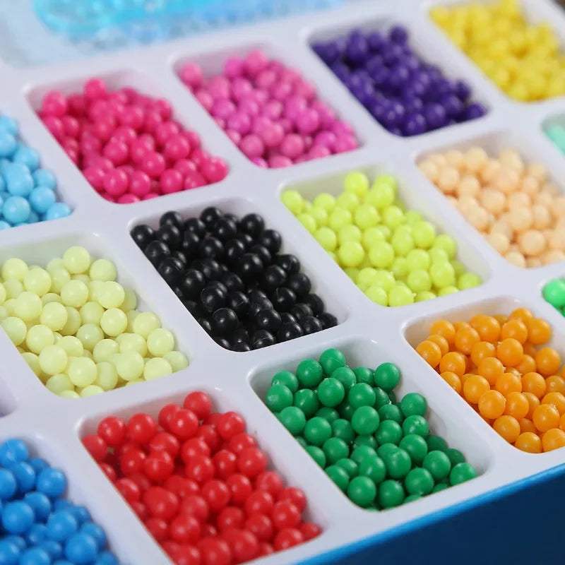 DIY Water Spray Magic Sticky Beads Toy Set Children's Handmade Puzzle Craft Kit Sensory Crystal Beads Kids Art Educational Gifts