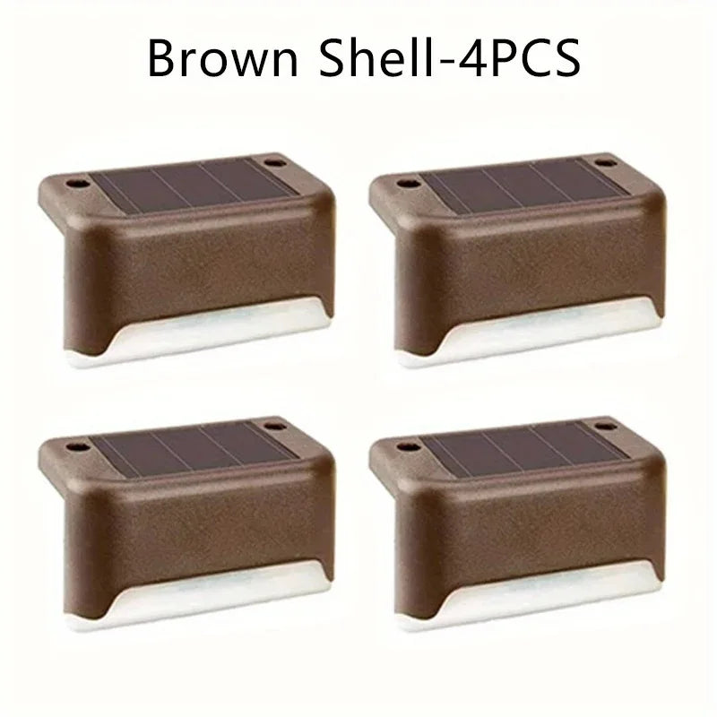 16 PCs Solar Outdoor Deck Lights Commercial Street LED Step Lights suitable for balconies terraces stairs fences lanes paths