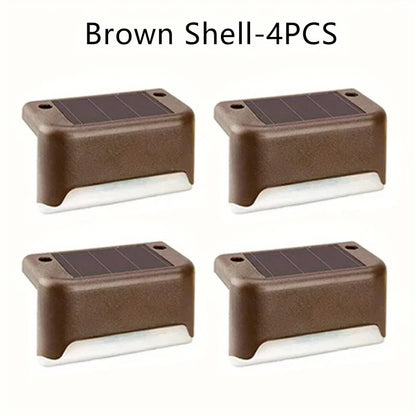 16 PCs of solar outdoor deck lights commercial street LED step lights suitable for balconies terraces stairs fences lanes paths