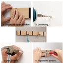 Colgador de llaves de bambú para colgar en la pared, organizador de pared, perchero rectangular, ganchos para abrigos, decoración del hogar, perchero