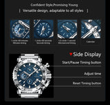 POEDAGAR Luxury Watch For Men Calendar Luminous Waterproof Man Clock Male Chronograph Stainless Steel Men's Quartz Watches Reloj