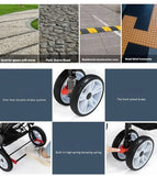 STOCK UE Cochecitos gemelos Cochecitos dobles para niños de dos asientos Cochecito plegable Cochecito de bebé al por mayor Asientos delanteros y traseros
