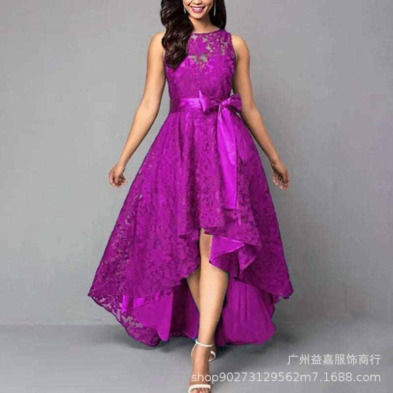 2025 Dresses Elegant Lace Party Party Lace Dress Dresses Women's Fashionable Temperament Casual Sleeveless Irregular Loose Dress