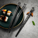 5Pairs Janpanese Reusable Chopsticks Black Sushi Sticks For Food Noodles Alloy Chinese Korean Chopsticks Kitchen Tableware
