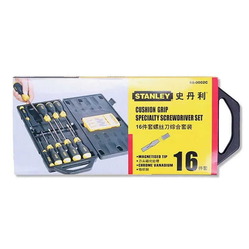Stanley 68-0002c-23 16-Piece Integrated Screwdriver Set Hand Tool Sets Multifunctional Repair Tools Screwdriver Set
