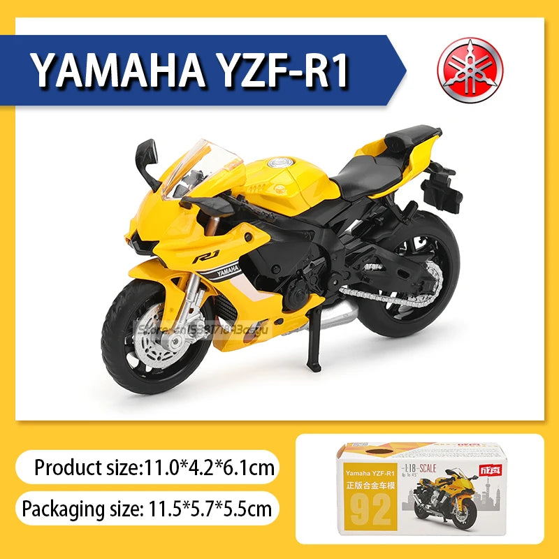 MSZ 1:18 BMW R1250 RT Police Motorcycle Alloy Model Static Die Casting Model Children's Toy Car Motorcycle Model Collection Gift