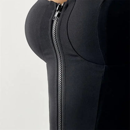 Sexy Slim Fit Long Sleeve Sports Jacket With Chest Pad Women's Yoga Running Fitness Top For Autumn Nike Airbag Training Shoes