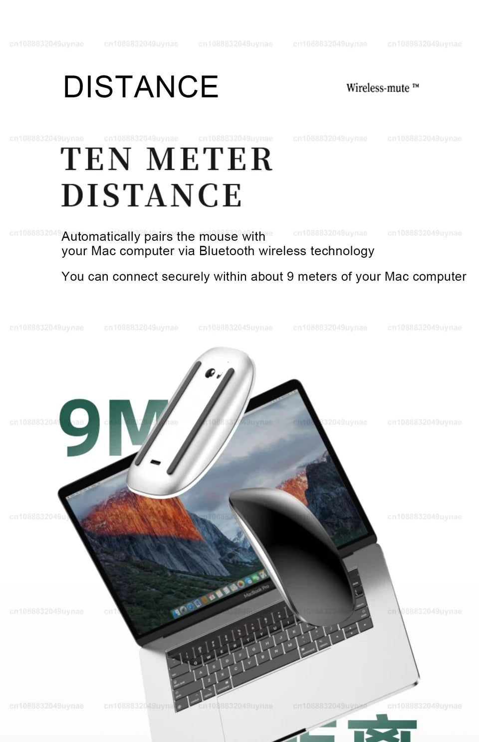 Original Official For APPLE Magic Wireless Mouse Bluetooth 5.0 For Macbook Pro Air Mini Laptop Tablet PC iPad Multi-Touch Mouse