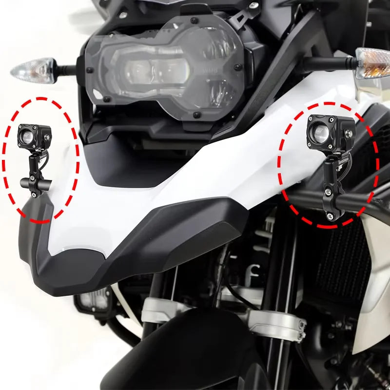 1/2pcs Car & Motorcycle Headlight Clip Bracket Kit, Universal for Truck, Car, ATV, Motorcycle LED Work Light Pole Installation