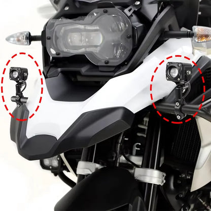 1/2pcs Car & Motorcycle Headlight Clip Bracket Kit, Universal for Truck, Car, ATV, Motorcycle LED Work Light Pole Installation