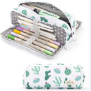 Black Pencil Pouch Stationery Holder Bag Gift Case Pen Ruler Organizer School Student Supplies Canvas Zipper Open Cosmetic Bag A