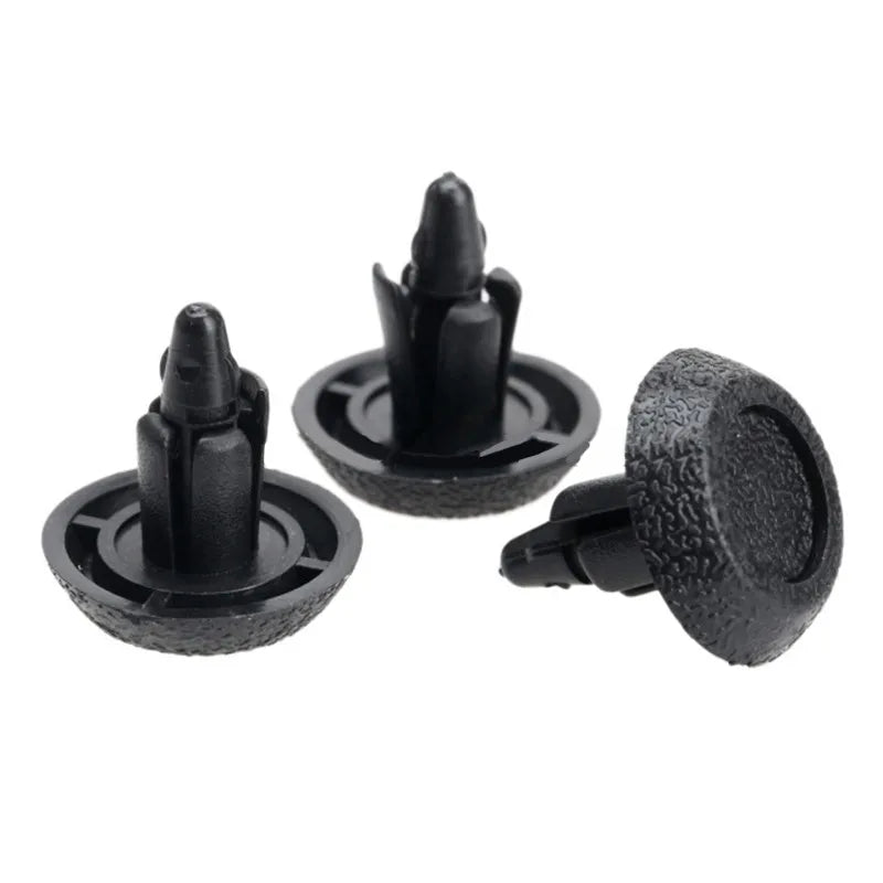 Car Bumper Fender Black Rivet Fasteners, Clipes de rebites de carro para Toyota Camry Carola, Clipes de carro, 7mm Hole